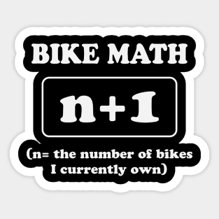 Bike Math Cyclist Gift Sticker